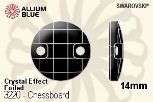 Swarovski Chessboard Sew-on Stone (3220) 14mm - Crystal Effect With Platinum Foiling - Haga Click en la Imagen para Cerrar