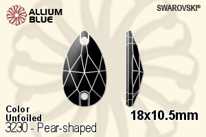 Swarovski Pear-shaped Sew-on Stone (3230) 18x10.5mm - Color Unfoiled - Haga Click en la Imagen para Cerrar