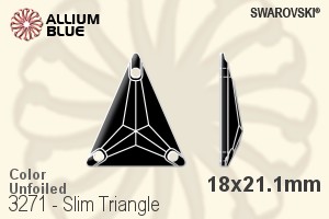 施华洛世奇 Slim Triangle 手缝石 (3271) 18x21.1mm - 颜色 无水银底 - 关闭视窗 >> 可点击图片