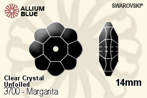 Swarovski Margarita Sew-on Stone (3700) 14mm - Clear Crystal Unfoiled