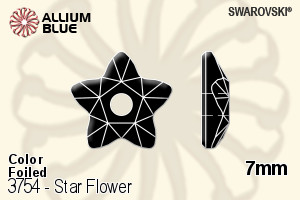 Swarovski Star Flower Sew-on Stone (3754) 7mm - Color With Platinum Foiling - Haga Click en la Imagen para Cerrar