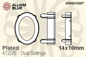 Swarovski Oval Settings (4120/S) 14x10mm - Plated - Haga Click en la Imagen para Cerrar