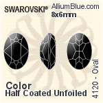 Swarovski Concise Hexagon Flat Back Hotfix (2777) 5x4.2mm - Color (Half Coated) With Aluminum Foiling