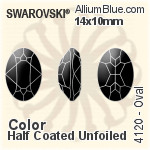 Swarovski Concise Hexagon Flat Back Hotfix (2777) 5x4.2mm - Crystal Effect With Aluminum Foiling