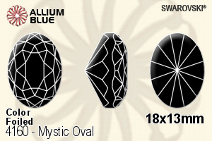 Swarovski Mystic Oval Fancy Stone (4160) 18x13mm - Color With Platinum Foiling - Haga Click en la Imagen para Cerrar