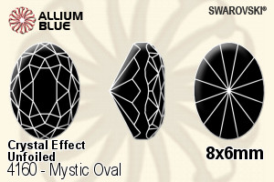 Swarovski Mystic Oval Fancy Stone (4160) 8x6mm - Crystal Effect Unfoiled - Haga Click en la Imagen para Cerrar