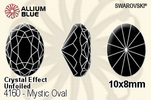 Swarovski Mystic Oval Fancy Stone (4160) 10x8mm - Crystal Effect Unfoiled - Haga Click en la Imagen para Cerrar