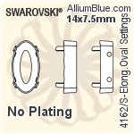 Swarovski Elongated Oval Settings (4162/S) 14x7.5mm - No Plating