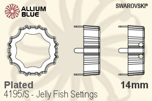 スワロフスキー Jelly Fishファンシーストーン石座 (4195/S) 14mm - メッキ - ウインドウを閉じる