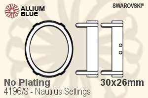 Swarovski Nautilus Settings (4196/S) 30x26mm - No Plating - Haga Click en la Imagen para Cerrar
