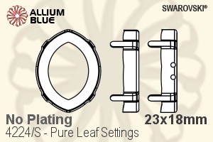 Swarovski Pure Leaf Settings (4224/S) 23x18mm - No Plating - Haga Click en la Imagen para Cerrar