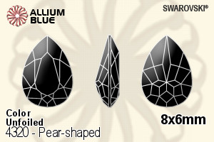 Swarovski Pear-shaped Fancy Stone (4320) 8x6mm - Color Unfoiled