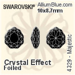Swarovski Majestic Fancy Stone (4329) 10x8.7mm - Crystal Effect With Platinum Foiling