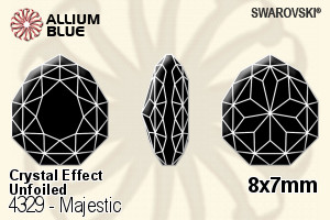 Swarovski Majestic Fancy Stone (4329) 8x7mm - Crystal Effect Unfoiled - Haga Click en la Imagen para Cerrar