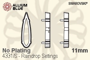 Swarovski Raindrop Settings (4331/S) 11mm - No Plating - Haga Click en la Imagen para Cerrar