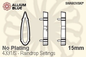 スワロフスキー Raindropファンシーストーン石座 (4331/S) 15mm - メッキなし - ウインドウを閉じる