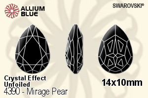 Swarovski Mirage Pear Fancy Stone (4390) 14x10mm - Crystal Effect Unfoiled - Haga Click en la Imagen para Cerrar