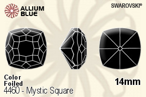 施華洛世奇 Mystic 正方形 花式石 (4460) 14mm - 顏色 白金水銀底 - 關閉視窗 >> 可點擊圖片