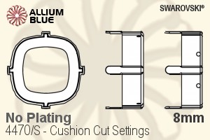 スワロフスキー Cushion カットファンシーストーン石座 (4470/S) 8mm - メッキなし - ウインドウを閉じる