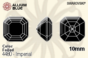 Swarovski Imperial Fancy Stone (4480) 10mm - Color With Platinum Foiling - Click Image to Close