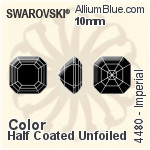 施華洛世奇 Imperial 花式石 (4480) 10mm - 顏色（半塗層） 無水銀底