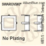 Swarovski Vision Square Settings (4481/S) 16mm - No Plating