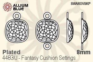 施華洛世奇 Fantasy Cushion花式石爪托 (4483/J) 8mm - 鍍面