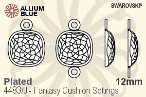 施华洛世奇 Fantasy Cushion花式石爪托 (4483/J) 12mm - 镀面