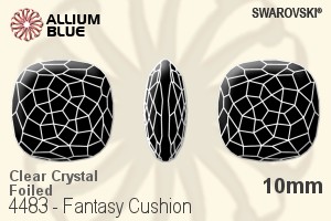 Swarovski Fantasy Cushion Fancy Stone (4483) 10mm - Clear Crystal With Platinum Foiling - Haga Click en la Imagen para Cerrar