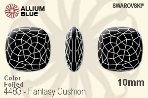 スワロフスキー Fantasy Cushion ファンシーストーン (4483) 10mm - カラー 裏面プラチナフォイル - ウインドウを閉じる