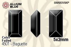 Swarovski Baguette Fancy Stone (4501) 5x2mm - Color With Platinum Foiling - Click Image to Close