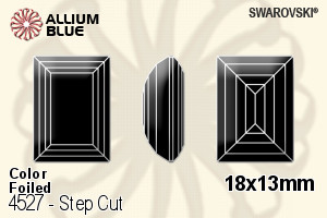 Swarovski Step Cut Fancy Stone (4527) 18x13mm - Color With Platinum Foiling - Click Image to Close