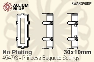 Swarovski Princess Baguette Settings (4547/S) 30x10mm - No Plating - Haga Click en la Imagen para Cerrar