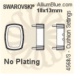 Swarovski Cushion Settings (4568/S) 18x13mm - No Plating