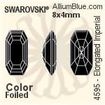 Swarovski Elongated Imperial Fancy Stone (4595) 8x4mm - Color With Platinum Foiling
