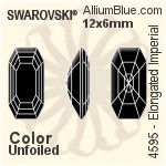 Swarovski Elongated Imperial Fancy Stone (4595) 12x6mm - Color Unfoiled
