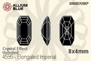 Swarovski Elongated Imperial Fancy Stone (4595) 8x4mm - Crystal Effect Unfoiled - Haga Click en la Imagen para Cerrar
