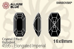 Swarovski Elongated Imperial Fancy Stone (4595) 16x8mm - Crystal Effect Unfoiled - Haga Click en la Imagen para Cerrar
