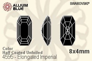 施华洛世奇 Elongated Imperial 花式石 (4595) 8x4mm - 颜色（半涂层） 无水银底 - 关闭视窗 >> 可点击图片