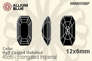 Swarovski Elongated Imperial Fancy Stone (4595) 12x6mm - Color (Half Coated) Unfoiled - Click Image to Close