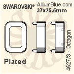 Swarovski Octagon Settings (4627/S) 37x25.5mm - Plated