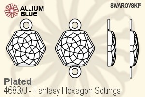 施華洛世奇 Fantasy Hexagon花式石爪托 (4683/J) 10x11.2mm - 鍍面