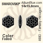 Swarovski Fantasy Hexagon Fancy Stone (4683) 10x11.2mm - Color Unfoiled