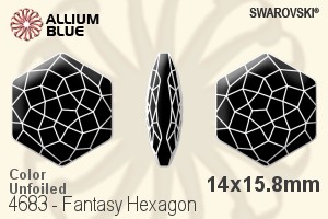 施华洛世奇 Fantasy Hexagon 花式石 (4683) 14x15.8mm - 颜色 无水银底 - 关闭视窗 >> 可点击图片