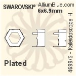 Swarovski Kaleidoscope Hexagon Settings (4699/S) 6x6.9mm - Plated