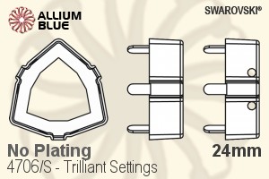 Swarovski Trilliant Settings (4706/S) 24mm - No Plating - Click Image to Close