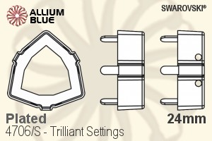 Swarovski Trilliant Settings (4706/S) 24mm - Plated - Haga Click en la Imagen para Cerrar