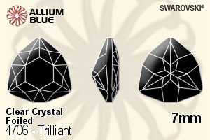 施華洛世奇 Trilliant 花式石 (4706) 7mm - 透明白色 白金水銀底 - 關閉視窗 >> 可點擊圖片