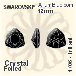 施華洛世奇 Trilliant 花式石 (4706) 12mm - 透明白色 白金水銀底