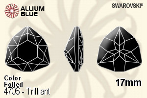 Swarovski Trilliant Fancy Stone (4706) 17mm - Color With Platinum Foiling - Click Image to Close
